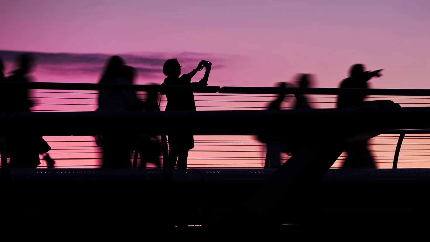 Silhouettes of people