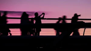 Silhouettes of people